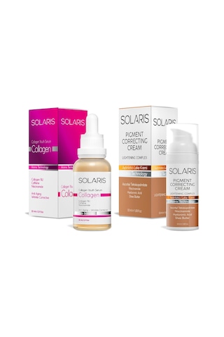 Solaris Kolajen Cilt Bakım Serumu 30 ML + Aydınlatıcı Leke Kremi