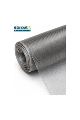 İstanbul Çit Metal 304 Paslanmaz Mesh Elek Teli 25 Mesh 0,40 Mm 1 X 30 Metre Rulo Filtre Süzgeç Eleme Teli Gri