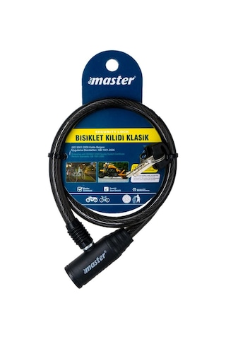 Master 500940 Anahtarlı Bisiklet Kilidi 10mm X 65cm Çok Renkli