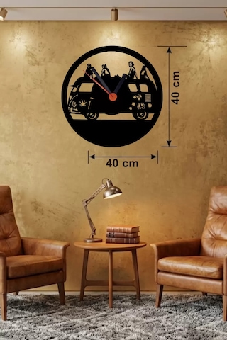 Fitness Motivasyon Tasarım Ahşap Duvar Saati - 40x40 Cm Sporcu Hediyesi Diğer