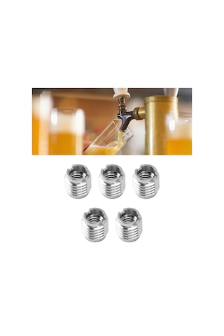 Ahşap Musluk Sapı Bira Musluk Sapı İçin G3/8 Dişli Paslanmaz Çelik Dişli Tırtıklı Somunlar 5 Adet Diğer