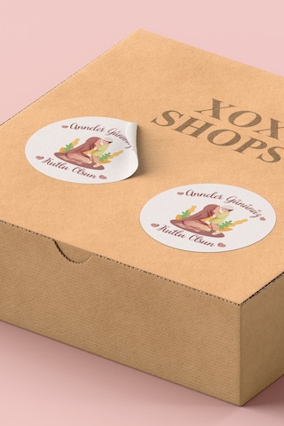 Anneler Gününüz Kutlu Olsun Başörtülü Sticker 3x3cm St2387 Çok Renkli