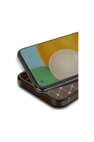Uryport Tecno Spark 30c Kılıf Auto Focus Karbon Kapak - Kahverengi