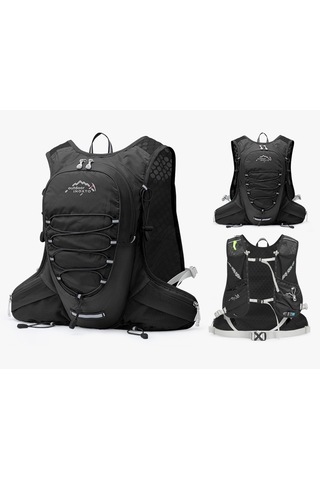 Inoxto 12 L Siyah Dağcılık Koşu Ve Bisiklet Omuz Çantası Siyah