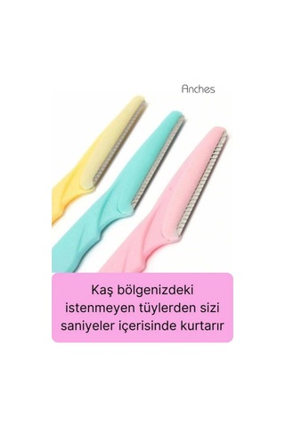Çok Amaçlı Pratik Tahriş Etmez Acısız Yüz Tüy Alma Epilasyon Aleti 3'lü Kaş Bıyık Tıraş Usturası