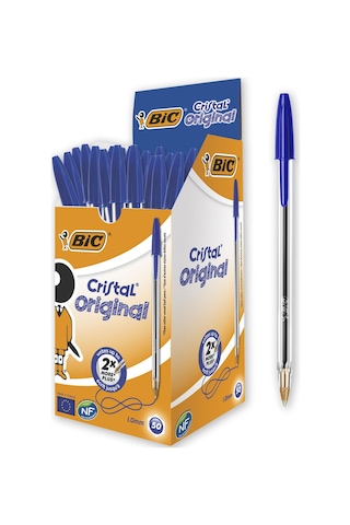 Bic Cristal Medium Tükenmez Kalem Mavi 1 Mm 50'li Paket