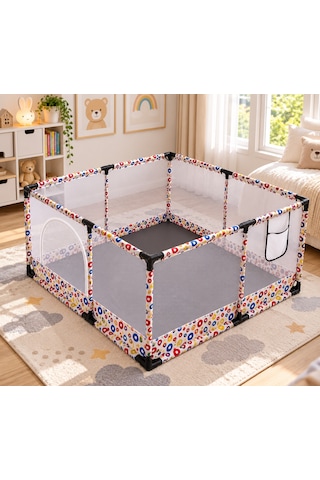 Missidea Bebek ve Çocuk Çok Renkli Oyun Parkı Güvenli Oyun Alanı 120x120 Cm