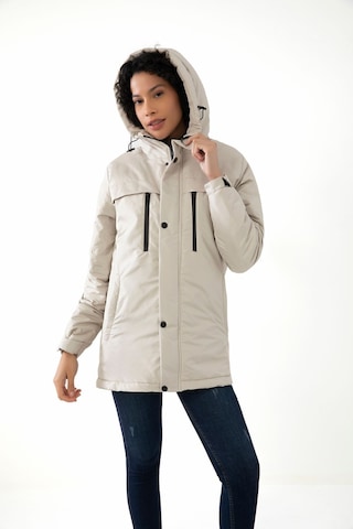 Kadın Taş Içi Polarlı Su Ve Rüzgar Geçirmez Kapüşonlu Kışlık Mont Kaban Parka Taş