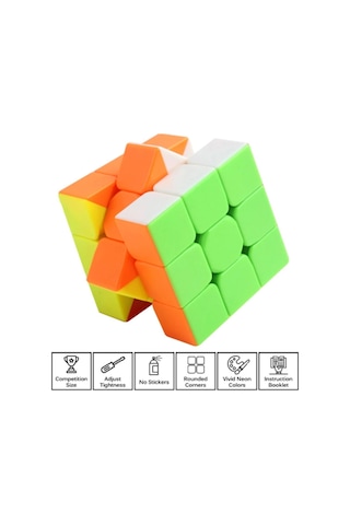 3x3 Profesyonel Neon Renkli Speed Cube Zeka Sabır Küpü