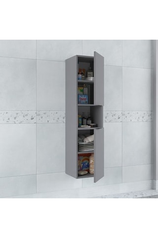 Biani Fix Arya Ve Loft Uyumlu Mat Gri Boy Dolabı Çok Renkli