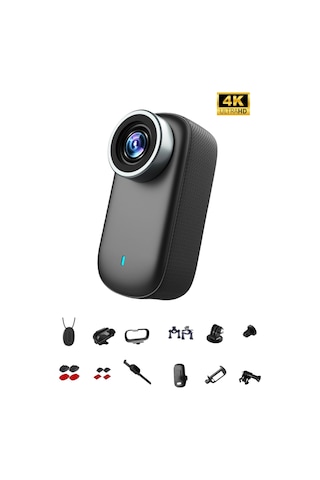 Mini 4k Ultra Hd Wi-fi Aksiyon Kamerası Ip65 Su Dayanıklı Geniş Açı Lens Kompakt Tasarım