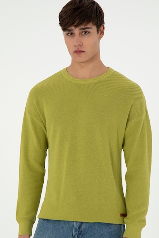U.S. Polo Assn. Erkek Regular Fit Bisiklet Yaka Fıstık Yeşili Basic Kazak 50298267-VR087