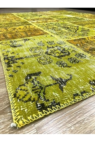 Hoom Rugs Patchwork Sarı Kb El Dokuma Kilim