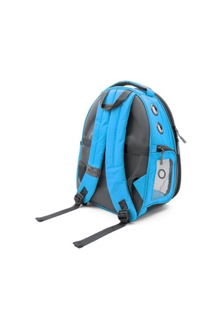 Cattie Şeffaf Kedi Küçük Irk Köpek Taşıma Sırt Çantası Mavi 25 x 30 x 40 CM