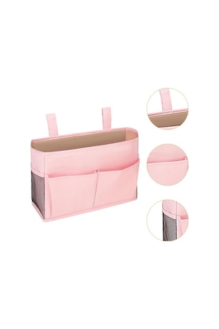 Trendooze Kitap İçin Başucu Caddy Asılı Yatak Düzenleyici Hafif Pembe Pembe