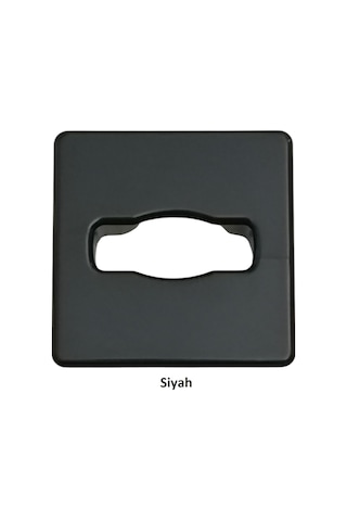 Adilon Masaüstü Kablo Kanalı Deliği Kapağı, Kare, Siyah 6 Cm