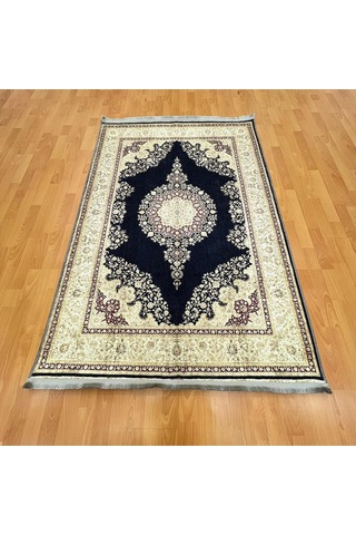 Geleneksel Anadolu Motifli 120 X 180 Cm Dijital Baskı Halı Lacivert