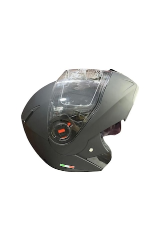 Free-M 961 Mat Siyah Güneş Vizörlü Çene Açılır Kask Modeli