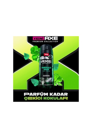3 Adet Axe Premium Deodorant Emerald Sage 150 Ml