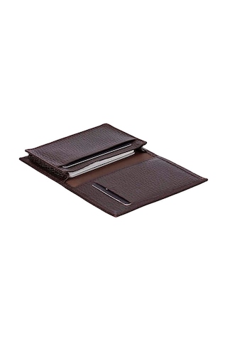 Bloominbag Bloomcard Verta Chestnut Brown Hakiki Deri Dikey Kartlık kahverengi