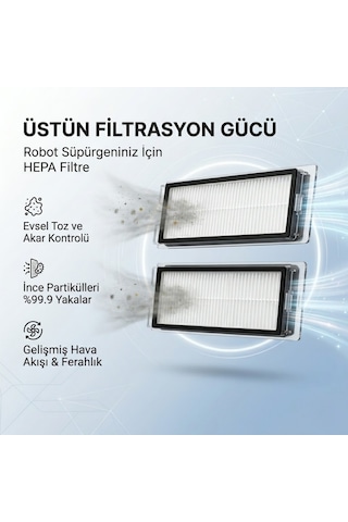 Roborock Qrevo L Pro İle Uyumlu 4 Yan Fırça 4 Filtre 4 Mop 1 Deterjan 4 Toz Torbası 6.0