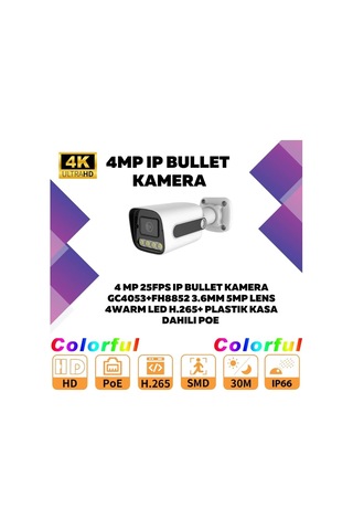 Go Vision 12'li Güvenlik Ip Kamera Seti - 4mp Dış Mekan Kamera, 3.6mm Lens, H.265, Poe, Warm Led Gece Görüşlü