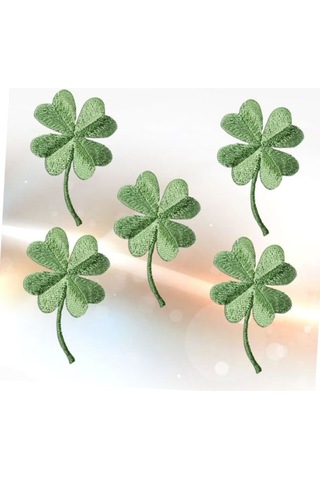 Adet Bitki Çıkartmaları Moda Ceket Pullu Ceketler Karikatür Kumaş Çıkartmaları İrlanda İşlemeli Yama Ütüyle Yapıştır Onarım Yeşil İşlemeli Rozet Çok Renkli