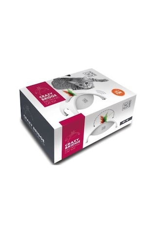 M-Pets Çılgın Köprü Tüylü Sesli-Pilli İnteraktif Kedi Oyuncağı