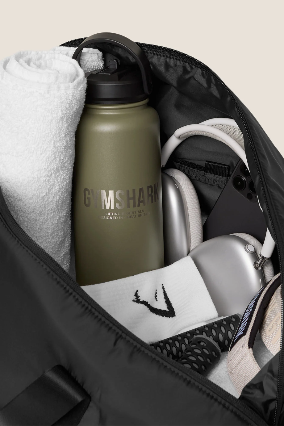 Gymshark Mode Unisex Seyahat Ve Spor Çantası Siyah