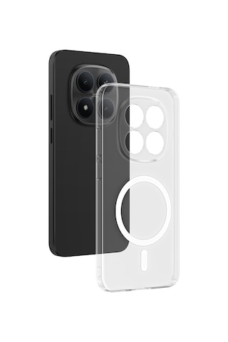 Vendas Xiaomi Redmi Note 15 Pro Plus Kamera Korumalı M-safe Şarj Özellikli Şeffaf Zore London Sert Pc Kapak Şeffaf