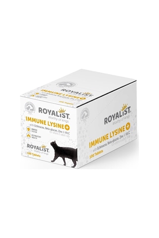 Immune Lysine Kediler Için Bağışıklık Ve Solunum Sistemi Güçlendirici Tablet 100 Tablet