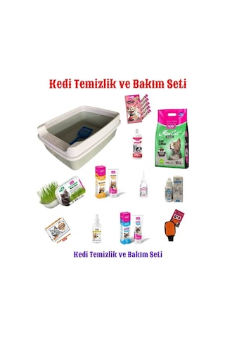 Kedi Temizlik Ve Bakım Seti 13 Ürün Komple Sağlık Ve Hijyen Paketi