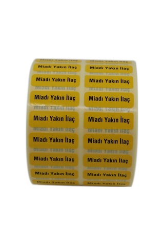 Lexroo Miladı Yakın İlaç Etiketi 30mm X 10mm 5000 Adet Kuşe Rulo Etiket Çok Renkli