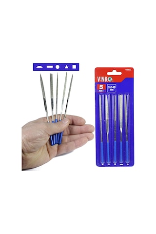Vinko Elmas Eğe Takımı Izole Saplı 5 Parça 30 X 140 Mm 03064