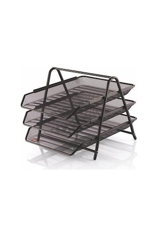 Cassa Evrak Rafı Metal 3'Lü Siyah
