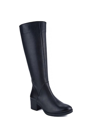Castle Black Cb-92900-1 Kadın Deri Fantazi Çizme Siyah