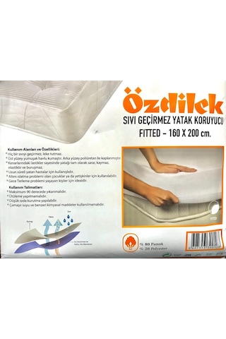 Özdilek Fitted Alez Çift Kişilik Alez Sıvı Geçirmez Alez 160X200 (380604638) Özdilek Fitted Alez Çift Kişilik Alez Sıvı Geçirmez Alez 160X200 (380604638)