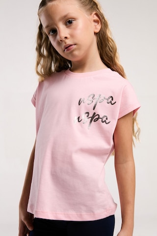 U.S. Polo Assn. Kız Çocuk Pembe Tayt Takım Us2081 Pembe