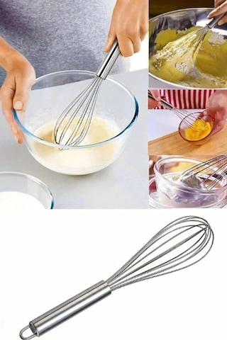 Safestore Paslanmaz Çelik Çırpıcı Pratik Yumurta Sos Karıştırıcı Çırpma Teli 25 Cm Genel