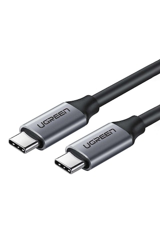 Ugreen 50751 60W Thunderbolt USB3.1 GEN1 3A QC PD Hızlı Şarj Kablosu 1.5 Metre Siyah