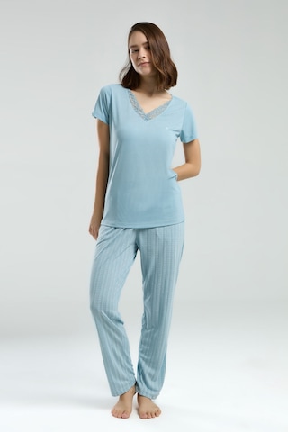 Pierre Cardin Kadın Mavi Pijama Takımı Pc8998-s-v1 Mavi