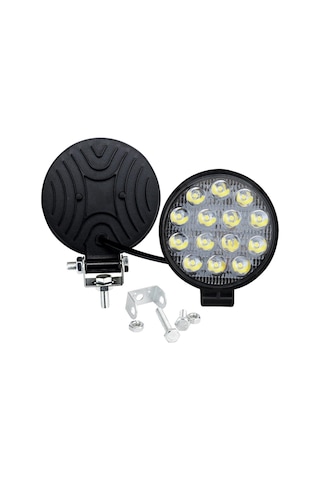 Off Road 14 Led 42 Watt Yuvarlak Traktör Tır Kamyon Tekne Sis Farı Projektör Çalışma Lambası
