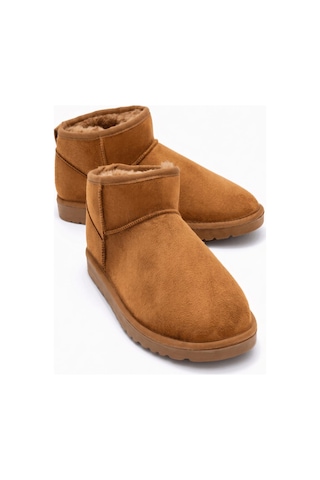 Neon Shoes Mini Süet İçi Kürklü İnce Taban Kadın Bot Taba Neon Shoes Mini Süet İçi Kürklü İnce Taban Kadın Bot Taba