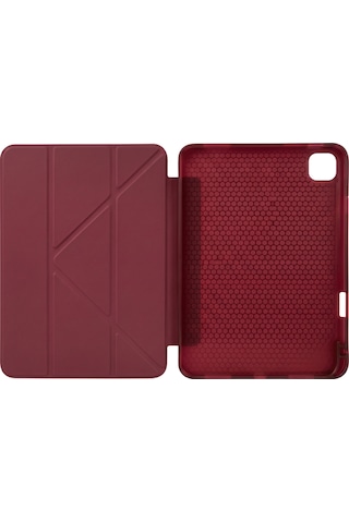 Ps Apple Uyumlu iPad Pro 13 İnç M5 / M4 Tri Folding Standlı Kılıf - Bordo Kapaklı Kılıf