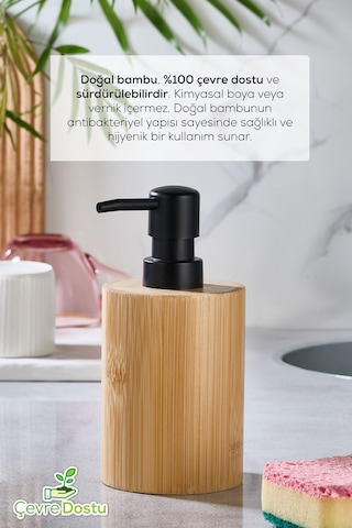 Vienev Bambu Yuvarlak Sıvı Sabunluk 210 Ml Çok Renkli