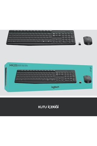 Logitech MK235 Kablosuz Klavye Mouse 920-007925