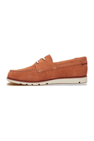 Timberland Erkek Grafton Bay Lace Up Rust Süet Loafer-7059 Pas