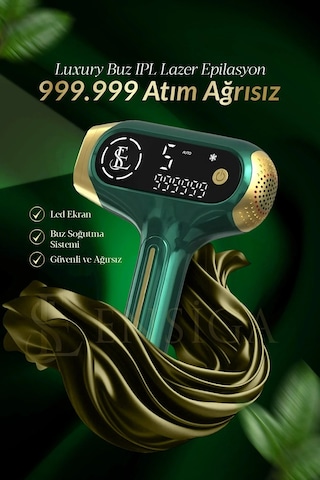 z Buzlu 999.999 Atım Otomatik Vücut Yüz Kuvars Lamba Ipl Lazer Epilasyon Cihazı Yeşil