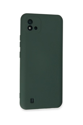 Uryport Realme C11 2021 Kılıf Nano İçi Kadife Silikon - Koyu Yeşil