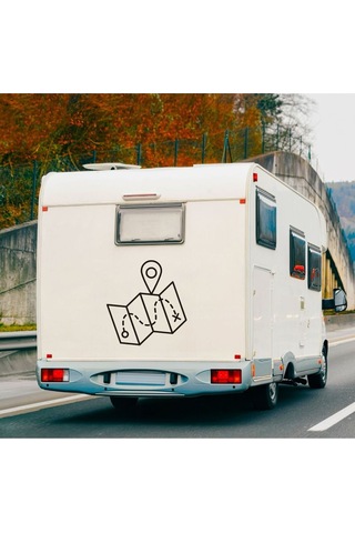 Karavan Sticker Harita Sticker 40x40 Karavan Sticker Harita Sticker 40x40